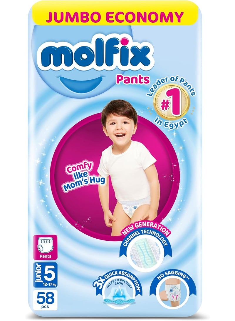 Molfix Diaper Pants Jumbo Pack Size 5 58 Pieces - Image 1